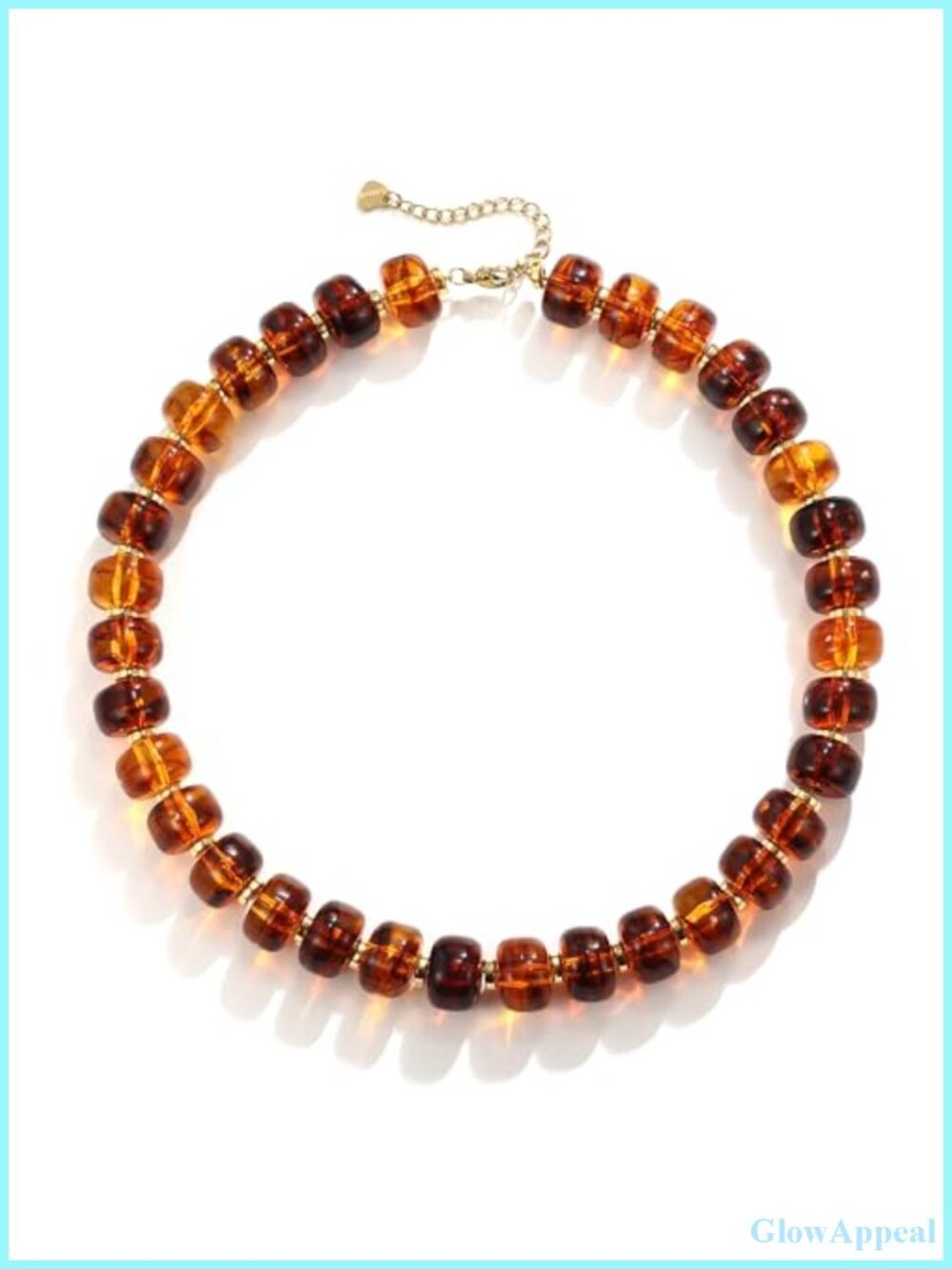 Chunky Resin Beaded Choker Necklace Adjustable Boho Beach Surfer Statement